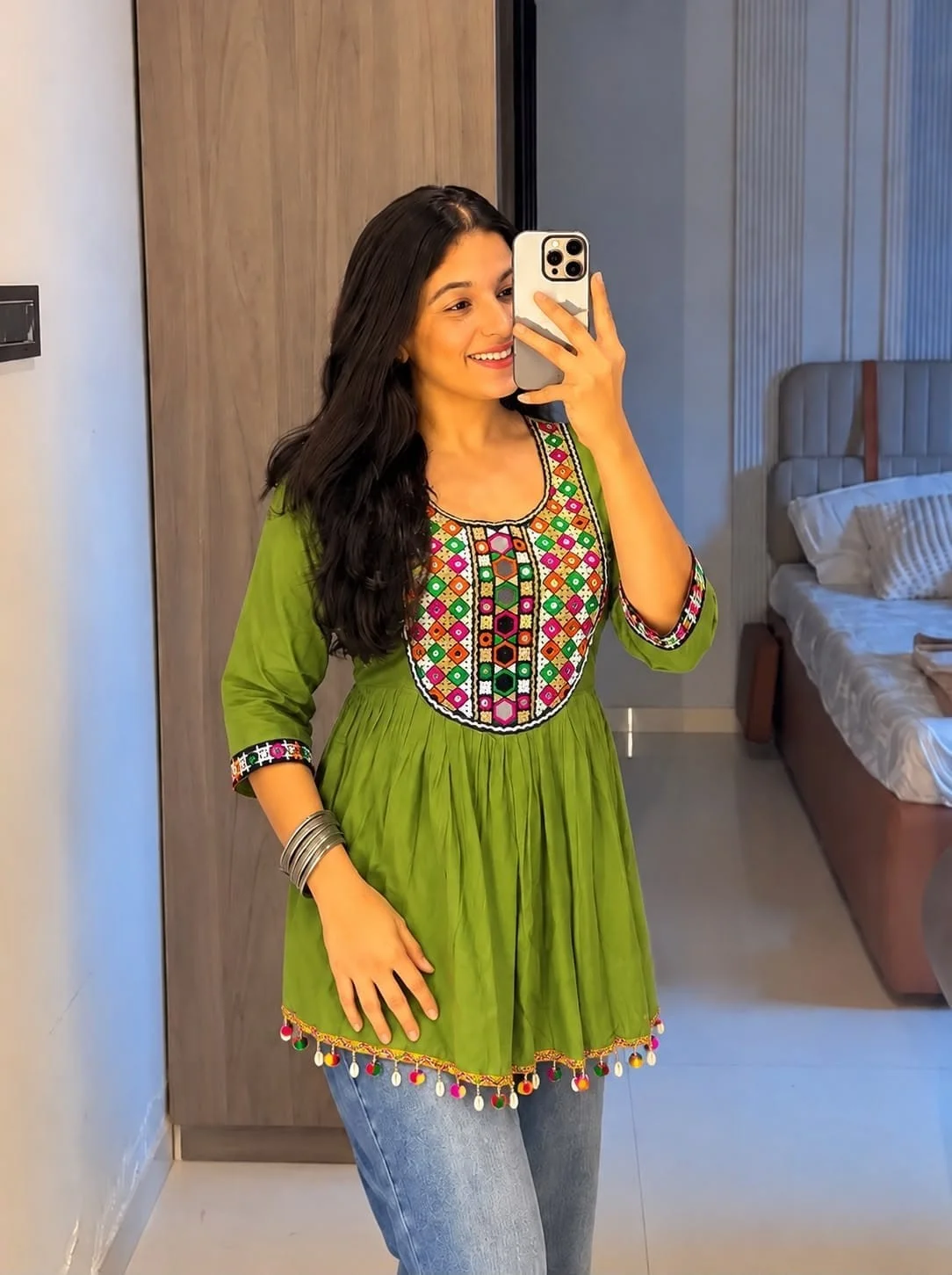 Gamthi Utsav Heavy Rayon Top